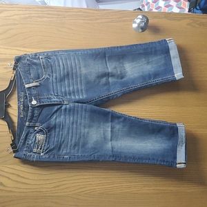 Denim cropped capris